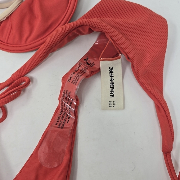 Zulu & Zephyr Stripe Tie Balconette Bikini & Chili Curve Tie Thong Brief… - Picture 5 of 12